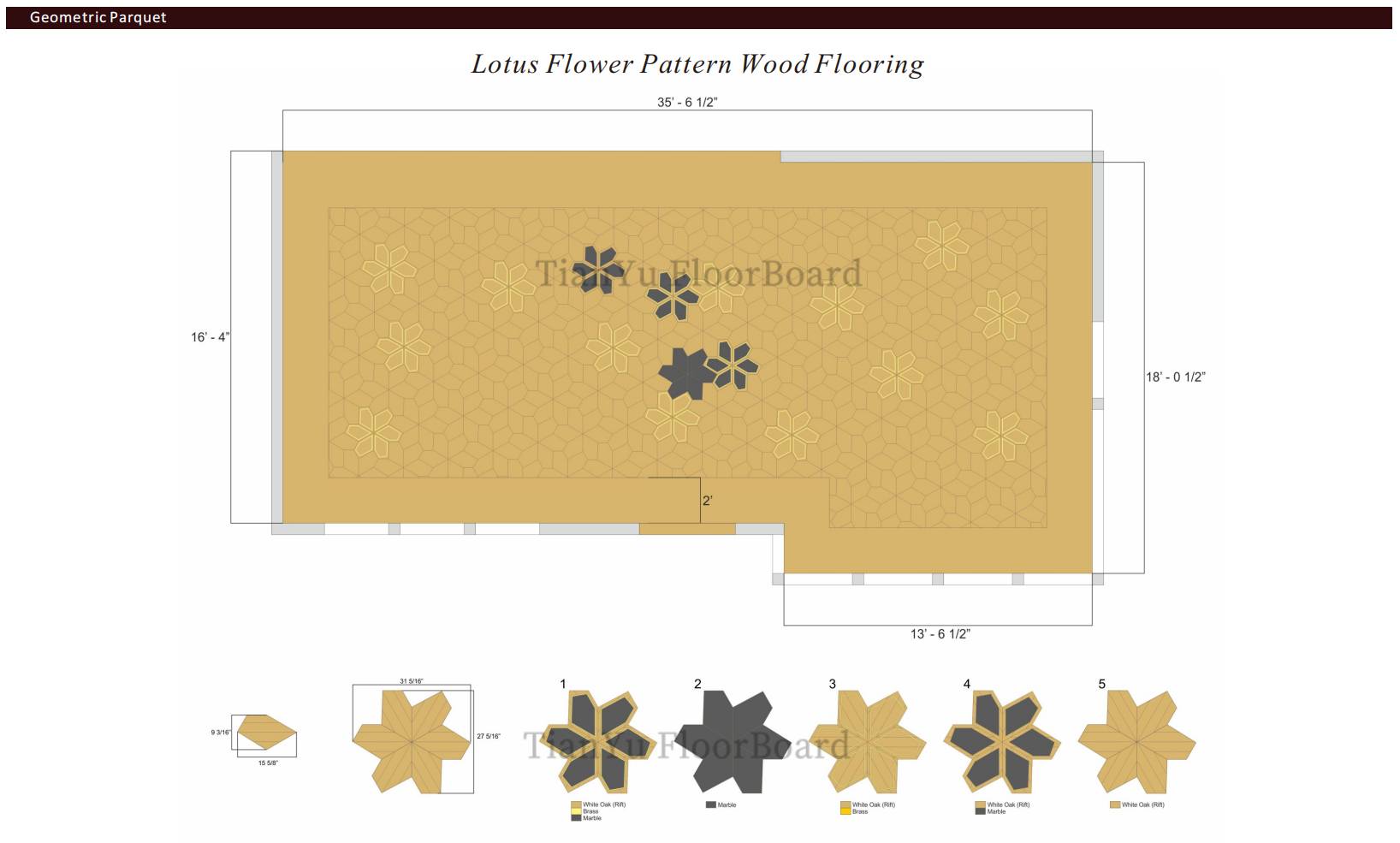 几何拼花地板 天誉地板 Geometric Parquet