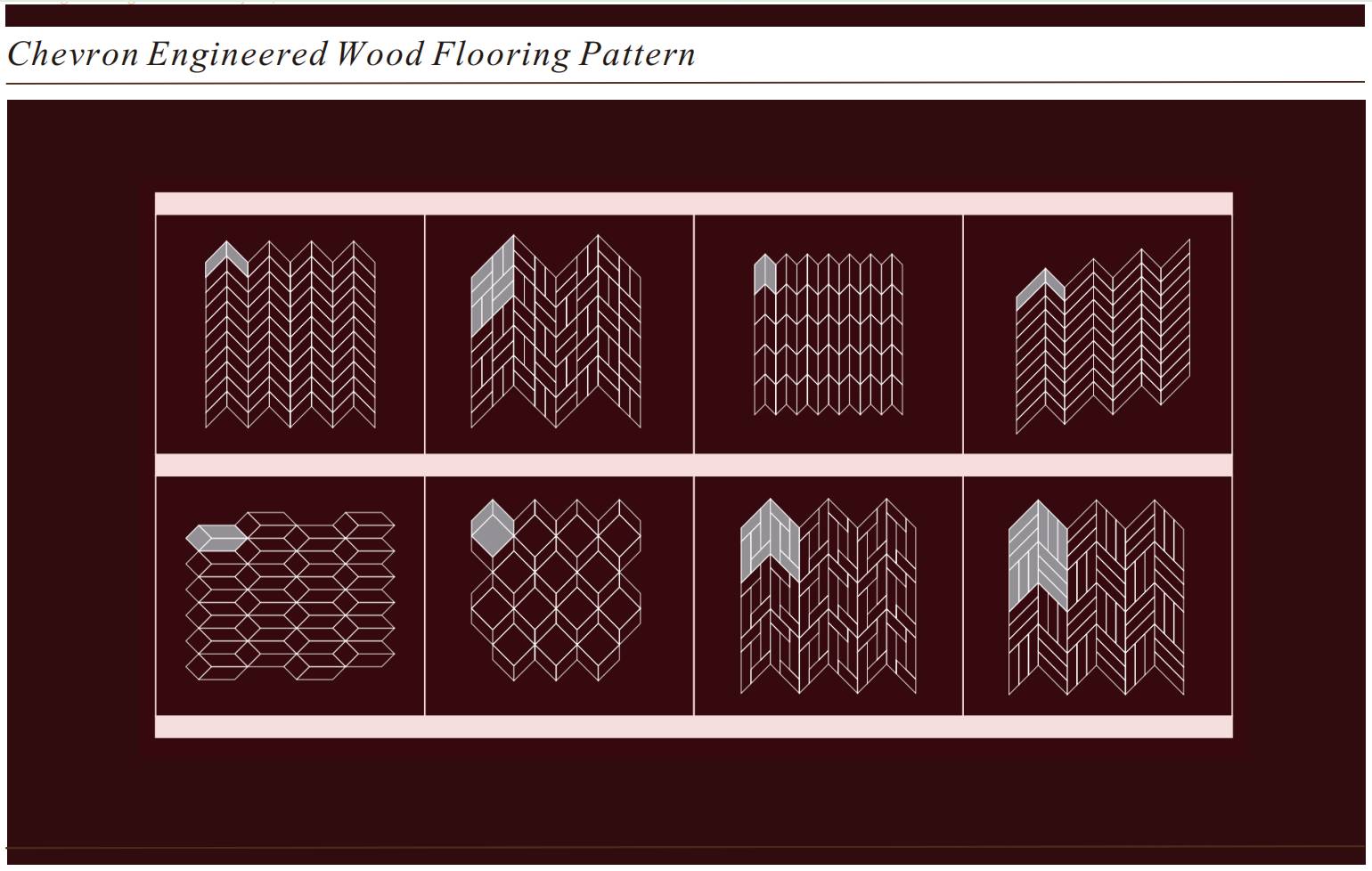 实木地板拼花与人字形 Parquet and Herringbone Patterns of Solid Wood Floor 天誉地板