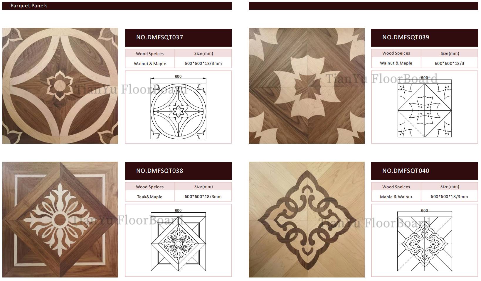 激光切割拼花地板 Laser Cuttings Parquet Tiles