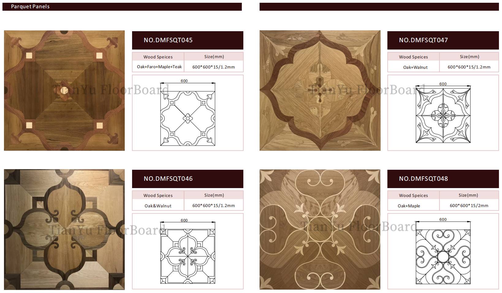 激光切割拼花地板 Laser Cuttings Parquet Tiles