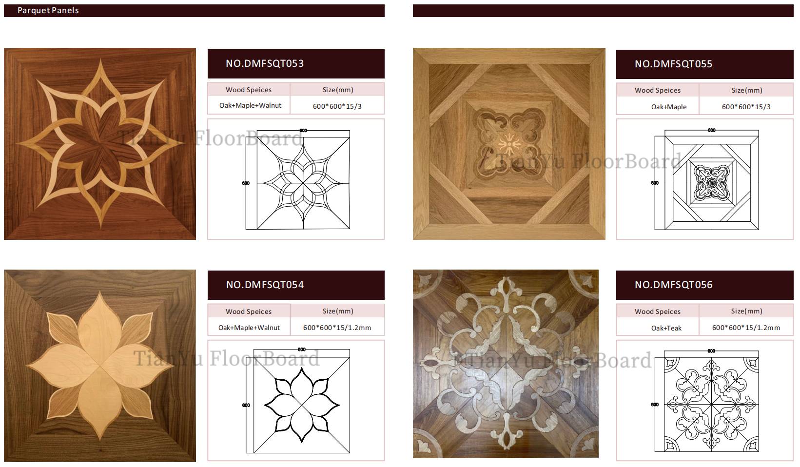 激光切割拼花地板 Laser Cuttings Parquet Tiles