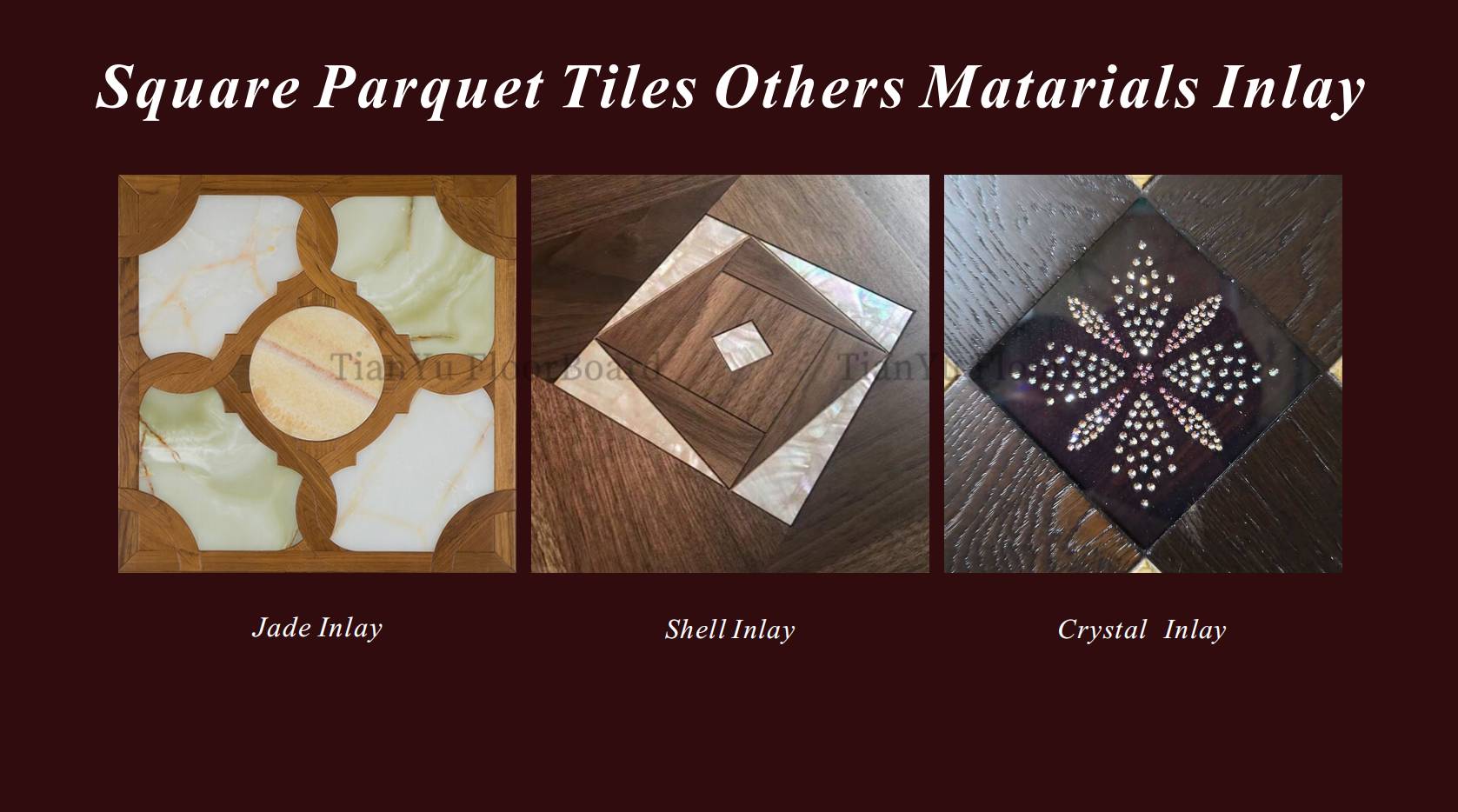 其它材料镶嵌拼花地板 Square Parquet Tiles Others Matarials Inlay