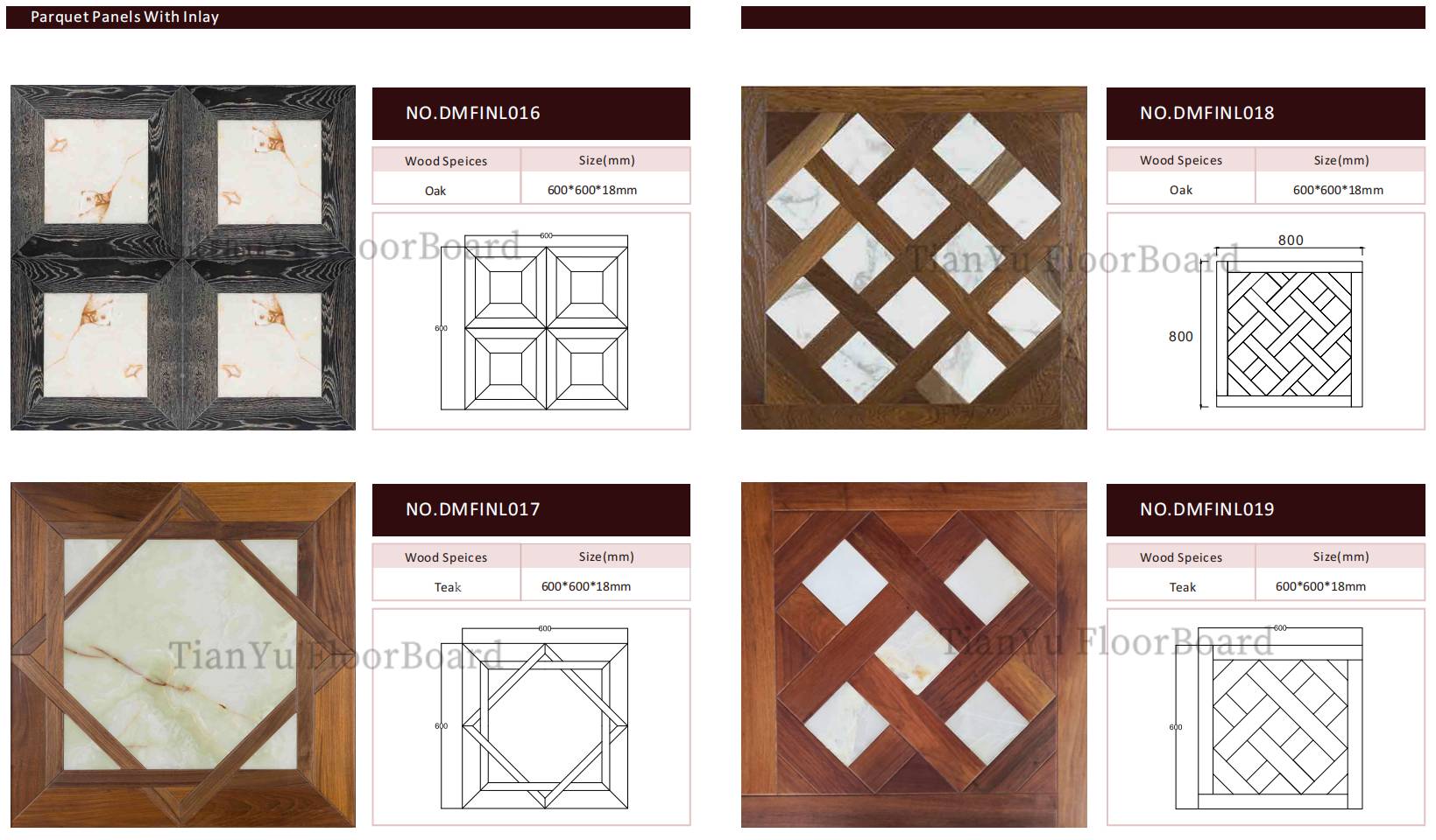 其它材料镶嵌拼花地板 Square Parquet Tiles Others Matarials Inlay